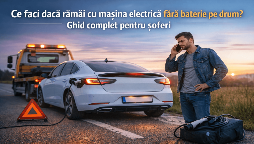 Ce faci dacă rămâi cu mașina electrică fără baterie pe drum? Ghid complet pentru șoferi