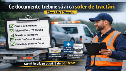 Ce documente trebuie să ai ca șofer de tractări: checklist simplu (România)